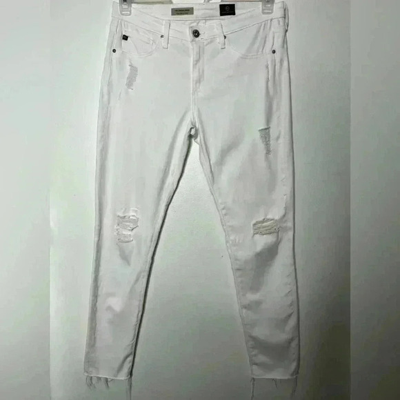 AG Adriano Goldschmied The Legging Ankle White Jeans 29R - Picture 1 of 6